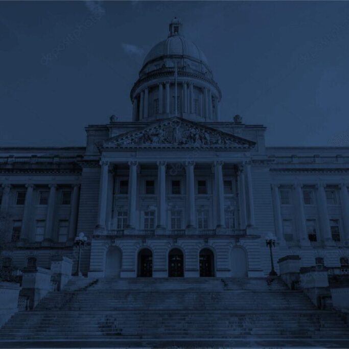 Frankfort Kentucky Capitol Building Blue